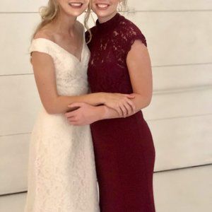 Maroon Lulu's Bridesmaid Dress,